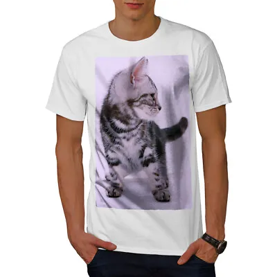 Buy Wellcoda Cat Photo Kitty Animal Mens T-shirt, Cat Graphic Design Printed Tee • 17.99£