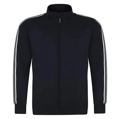 Buy Espionage Men's Big Size Zip Through Sweatshirt Jacket 2XL-8XL, Black, Navy • 43.95£