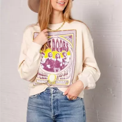Buy Daydreamer Sz XS The Doors Poster Pullover Graphic Sand Sweatshirt • 72.39£