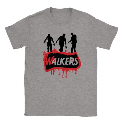 Buy Walkers Mens T-Shirt Walking Dead Funny Parody Zombies Present Gift Top • 9.49£