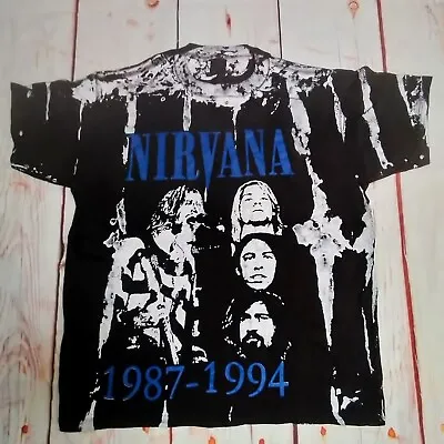 Buy Nirvana 1987-1994 Memorial Vintage T-shirt Size Large  • 50.06£