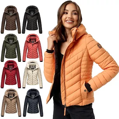 Buy Marikoo Ladies Quilted Jacket Outdoor Between-Seasons Quilted Hood Kagomee • 63.84£