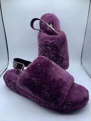 Buy NEW UGG Women's Fluff Yeah Slide Violet Night Purple Slippers 1125232 • 56.95£