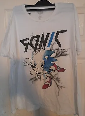 Buy Vintage Sonic The Hedgehog White T Shirt Size XL  • 10£