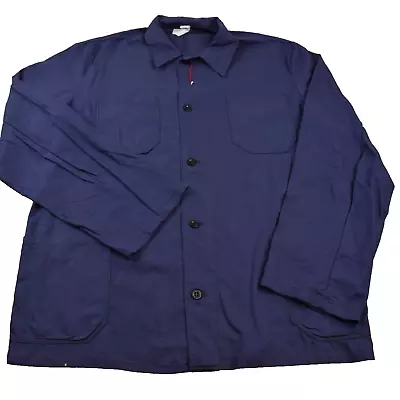 Buy Vtg French EU Worker CHORE Work Shirt Jacket - Sz Large #103 WORN VTG • 23.99£