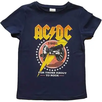 Buy AC/DC For Those About To Rock 81 Kids T-Shirt SIZE - Ages 7 - 8 • 11£