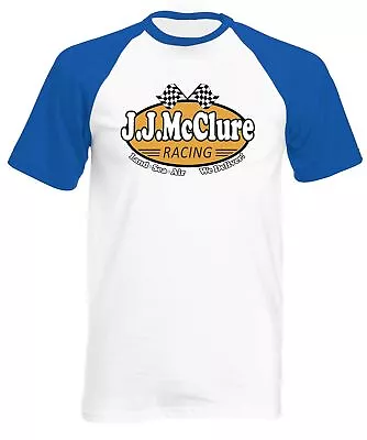 Buy JJ McClure Racing Cannonball Short Sleeve Baseball Shirt - Run Burt Reynolds 80s • 14.99£