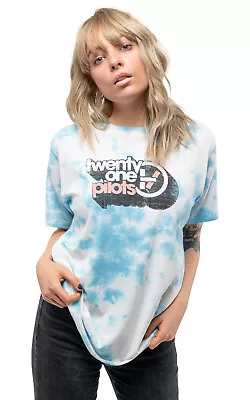 Buy Twenty One Pilots Vintage Block Holiday Dip Dye T Shirt • 17.95£