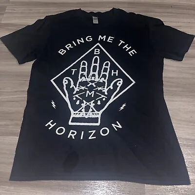 Buy Official Bring Me The Horizon BMTH Black Tee Shirt Size Medium Diamond Hand • 12.50£