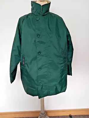 Buy Henri Lloyd Waterproof Jacket Green Padded With Cord Collar Full Zip And Buttons • 45£