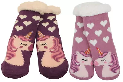 Buy Atino Girls Chunky Knit Unicorn Slipper Socks 10-2 • 6.99£