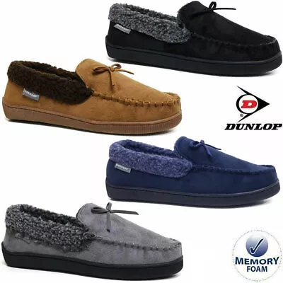 Buy Mens Faux Suede Moccasin Sheepskin Slippers Loafers Warm Lined Shoes Sizes 7-13 • 11.95£