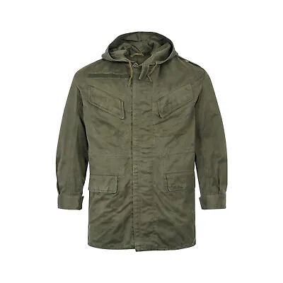 Buy Army Jacket Original Belgian Military Vintage Parka Field Coat Olive Green Used • 32.29£
