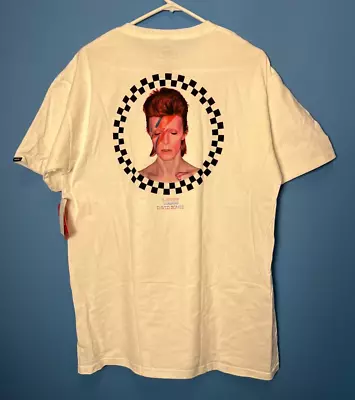 Buy David Bowie Vans Off The Wall Aladdin Sane T-shirt Large White New With Tags • 19.73£