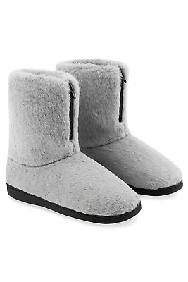 Buy Citycomfort Womens Luxurious Boot Slippers Slip On Warm Lining Zipper Comfy • 15.49£