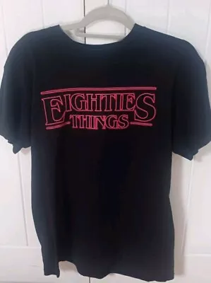 Buy Stranger Things Eighties Things Tee Shirt Horror Retro 1980s Sci Fi Cosplay Med • 15£