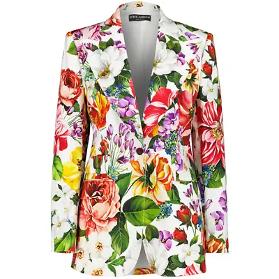 Buy DOLCE & GABBANA Blazer Jacket Floral Tailored Multicolured Size 48 - RP £2132.00 • 1,279£