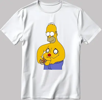 Buy The Simpsons, Simpson Characters  Short Sleeve White-Black Men's / Women N193 • 9.15£