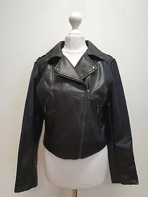 Buy Ss52 Southside Serpents Black Leather Look Short Jacket Uk M Eu 38 • 27.99£