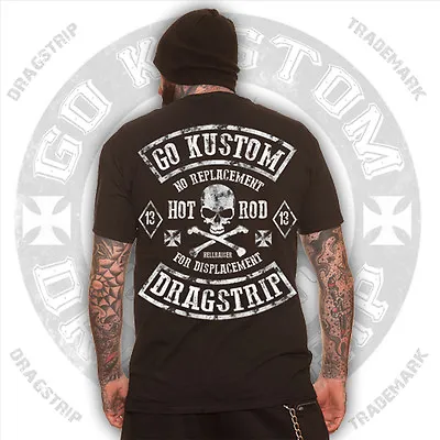 Buy Dragstrip Clothing Biker Racer Hotrod Lucky 13  Tattoo Rocker Greaser T Shirt  • 25£