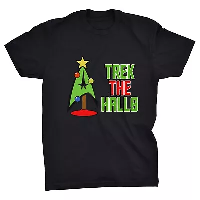 Buy Trek The Halls Star Trek Christmas Funny Geek T-Shirt • 15.99£