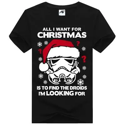 Buy Mens Stars Wars Storm Trooper Droid Looking T Shirt Kids Xmas Fancy Top Tees • 7.99£