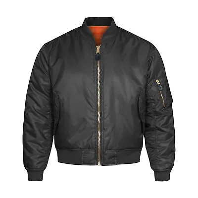Buy MA1 Flight Bomber Jacket Combat Army Military Air Force US Pilot Skin MOD Padded • 38.49£