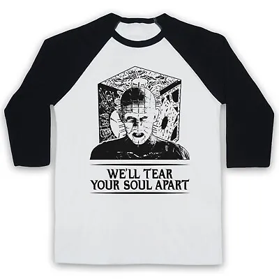 Buy Hellraiser Pinhead We'll Tear Your Soul Apart Horror 3/4 Sleeve Baseball Tee • 22.99£