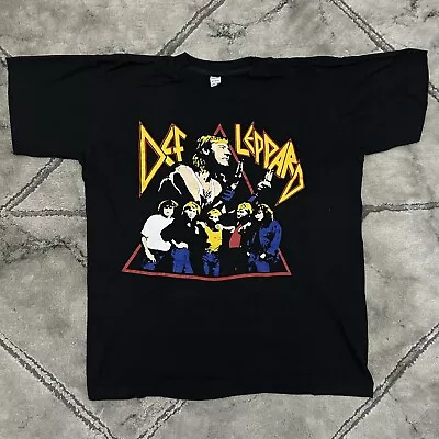 Buy Vintage 80s Def Leppard Single Stitch Graphic T Shirt - Mens Medium Rock Band • 89.95£