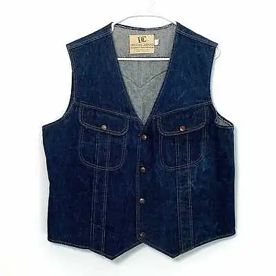 Buy Nostalgic Dee Cee Brand Vintage Denim Vest - Blue - Size L - Very Good Condition • 53.08£