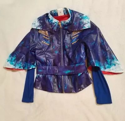 Buy Disney Store Age 9-10 Descendants Evie Leather Look Blue Jacket Coat Fancy Dress • 14.99£