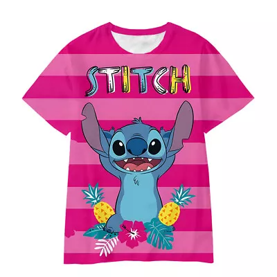 Buy Lilo And Stitch Scrump Full Print 3D T-Shirts Short Sleeve Tee Summer Casual Top • 14.39£