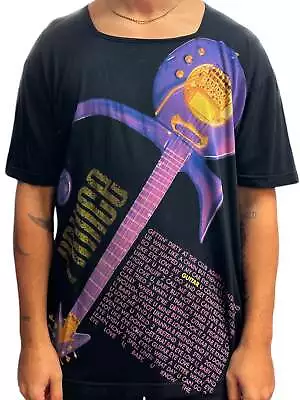 Buy Prince – GUITAR Official 2007 Tour Unisex T Shirt Back Printed MINT: XLARGE • 99.99£