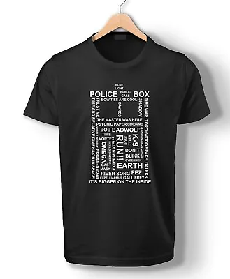 Buy Mens Dr Who Tardis T-Shirt Black • 13.99£