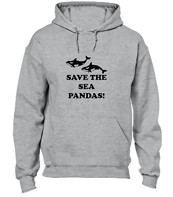 Buy Save The Sea Pandas Hoody Hoodie Funny Animal Lover Joke Quality Top New • 16.99£