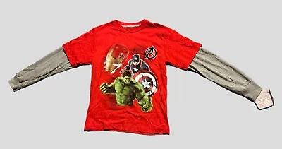 Buy Marvel Shirt Youth Size Large Avengers Age Of Ultron Long Sleeve T-Shirt NEW • 6.39£