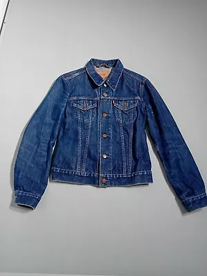 Buy Levis For Girls Denim Jacket Size Medium Dark Wash Blue Vintage Slim Fit • 32.97£