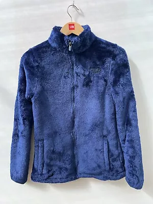 Buy Fila Zip Up Winter Faux Fur Teddy Fleece Dark Blue Designer Sports - Size Medium • 19.99£