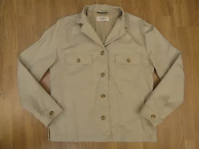 Buy Weekend Max Mara Cotton Lycra Sand Safari Jacket Size M UK 14 Made In Italy • 29.99£