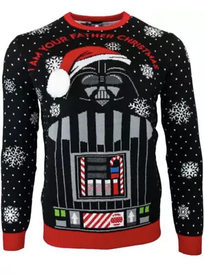 Buy Medium (UK) Star Wars Darth Vader Ugly Christmas Xmas Jumper Sweater Numskull • 33.99£