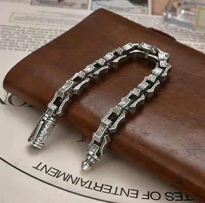 Buy Men's Style Solid 316L Engraved Stainless Steel Braid Viking Bracelet Jewellery • 18.44£