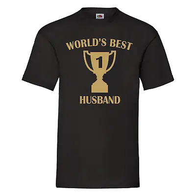 Buy World's Best Husband Tshirt - Valentines Day Gift Husband - Funny Hubby Shirt • 13.99£