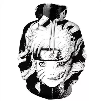 Buy Mens Naruto Hoodie Costume Anime Clothes Sweatshirts Tops Long Sleeve Outwear • 23.84£