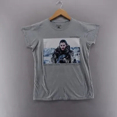 Buy Game Of Thrones T Shirt Medium Grey John Snow Graphic Print TV Show Womens • 8.57£