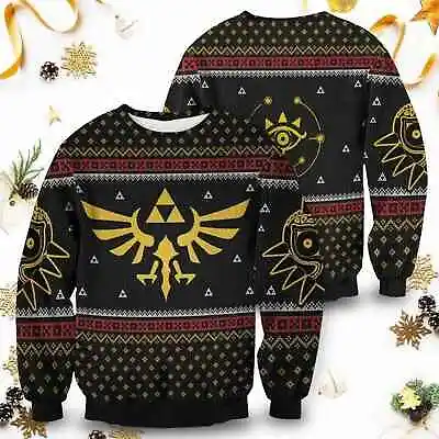 Buy Legend Of Zelda Triforce Ugly Christmas Sweater, S-5XL US Size • 35.03£