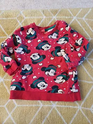 Buy Baby Boys 9-12 Months Jumper Mickey Mouse Christmas  • 1£