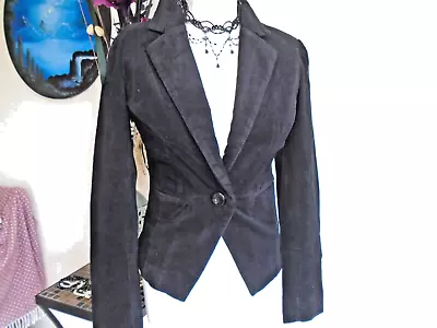 Buy Gothic Retro 50's Ribbed Cord Fitted Jacket Tux Vintage Rock N Roll 10 • 14£