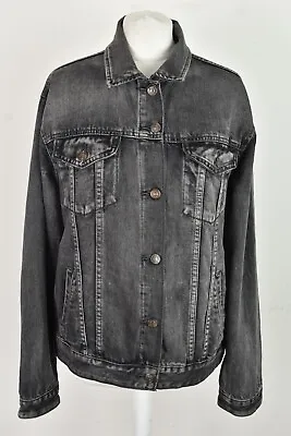 Buy PULL & BEAR Grey Denim Jacket Size M Womens Button Up Outdoors Outerwear • 19.40£