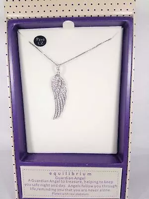 Buy Equilibrium Silver Plated Necklace Angel Wings Guardian Angel Jewellery • 18.99£