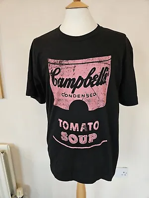 Buy UNIQLO Andy Warhol Campbell's TOMATO SOUP Can Pop Art T-Shirt XL Black UTARCHIVE • 24.99£